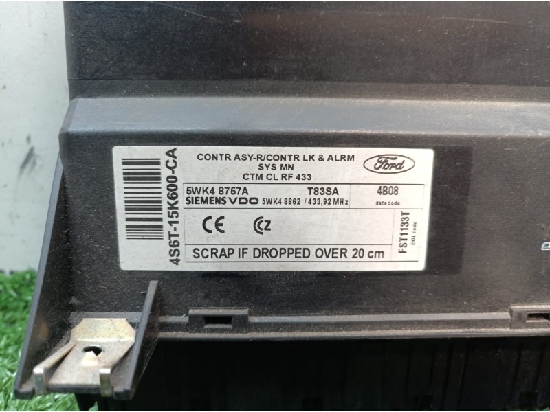 Recambio de centralita cierre para ford fiesta (cbk) ambiente referencia OEM IAM 4S6T15K600CA 5WK48862 T83SA