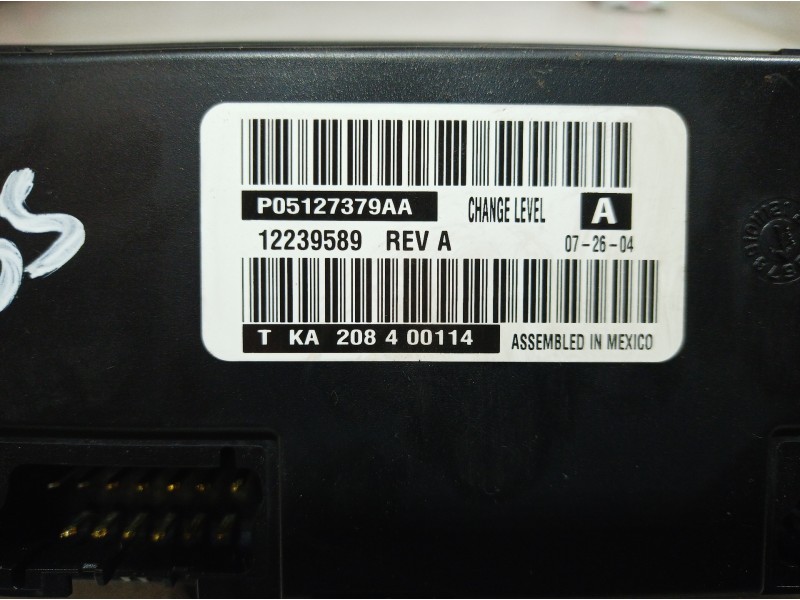 Recambio de mando climatizador para chrysler voyager (rg) 2.8 crd executive referencia OEM IAM P05127379AA P05127379AA P05127379