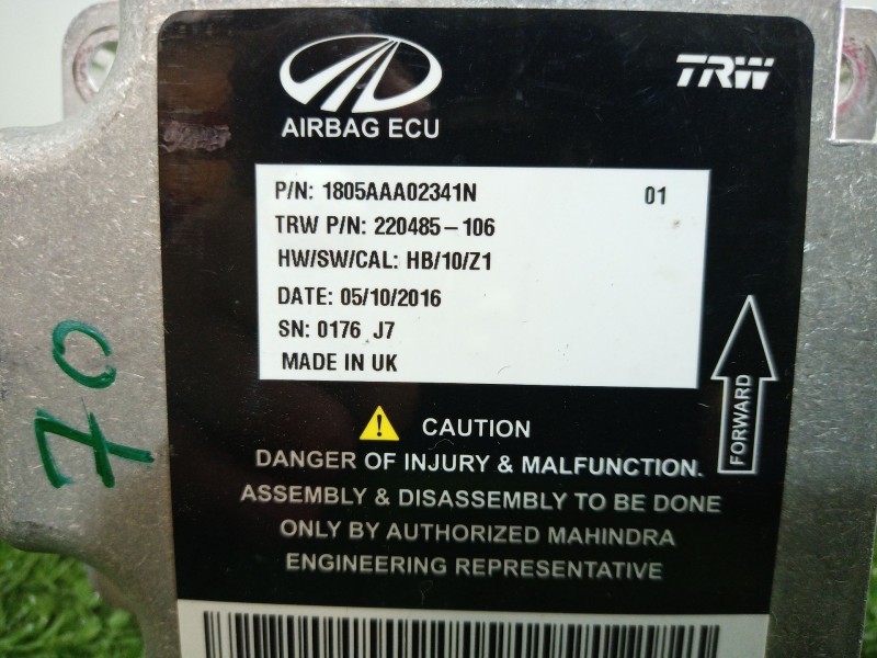 Recambio de centralita airbag para mahindra xuv 500 xuv 500 fwd w6 referencia OEM IAM 1805AAA02341N 1805AAA02341N 1805AAA02341