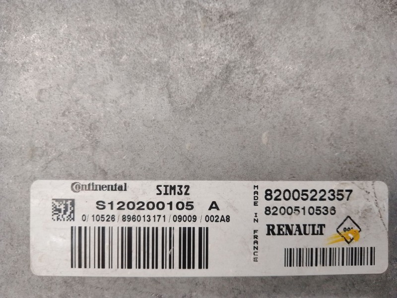 Recambio de centralita motor uce para renault clio iii 1.2 16v referencia OEM IAM S120200105A 8200510536 8200522357