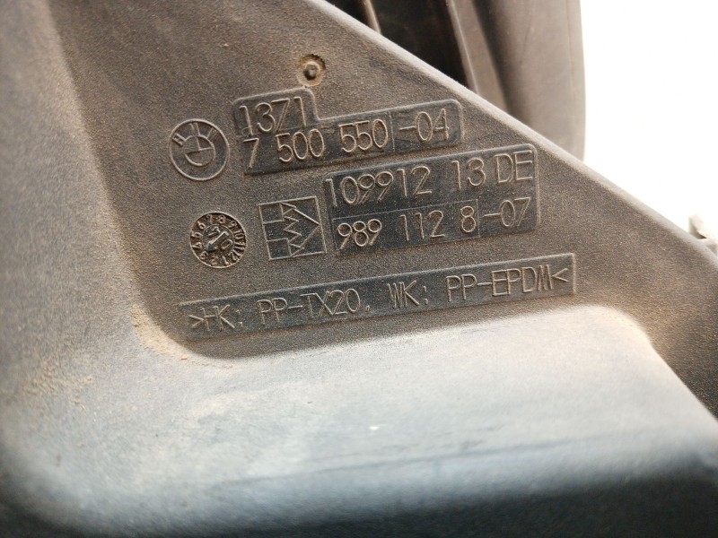 Recambio de carcasa filtro aire para bmw serie 7 (e65/e66) 6.0 cat referencia OEM IAM 750055004 9891128 10991213DE