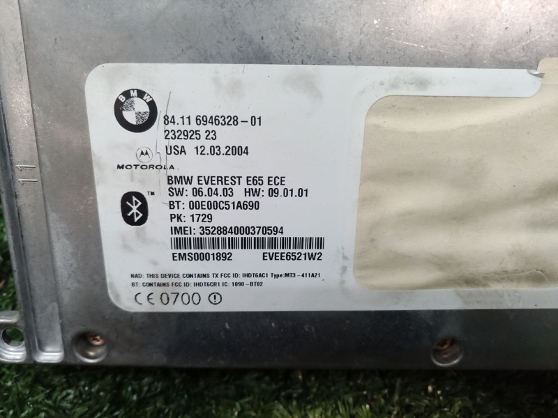 Recambio de modulo electronico para bmw serie 7 (e65/e66) 6.0 cat referencia OEM IAM 8411694632801 8411694632801 8411694632801