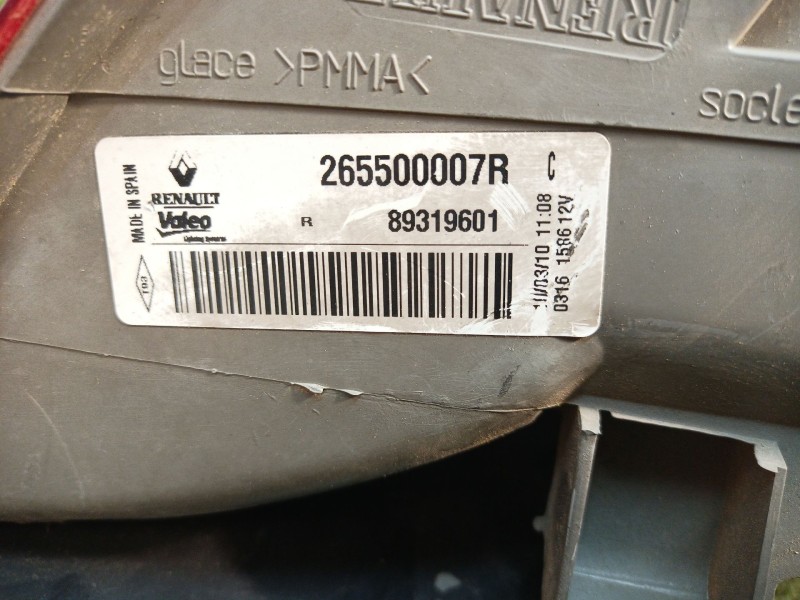 Recambio de piloto trasero derecho para renault megane iii sport tourer expression referencia OEM IAM   