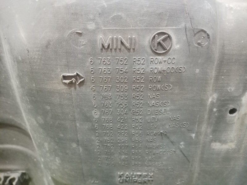 Recambio de deposito combustible para mini mini (r50, r53) one referencia OEM IAM 6767302 6767302 6763752R52