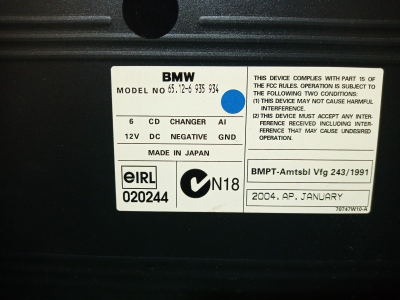 Recambio de sistema audio / radio cd para bmw serie 7 (e65/e66) 6.0 cat referencia OEM IAM 65126935934 65126935934 65126935934