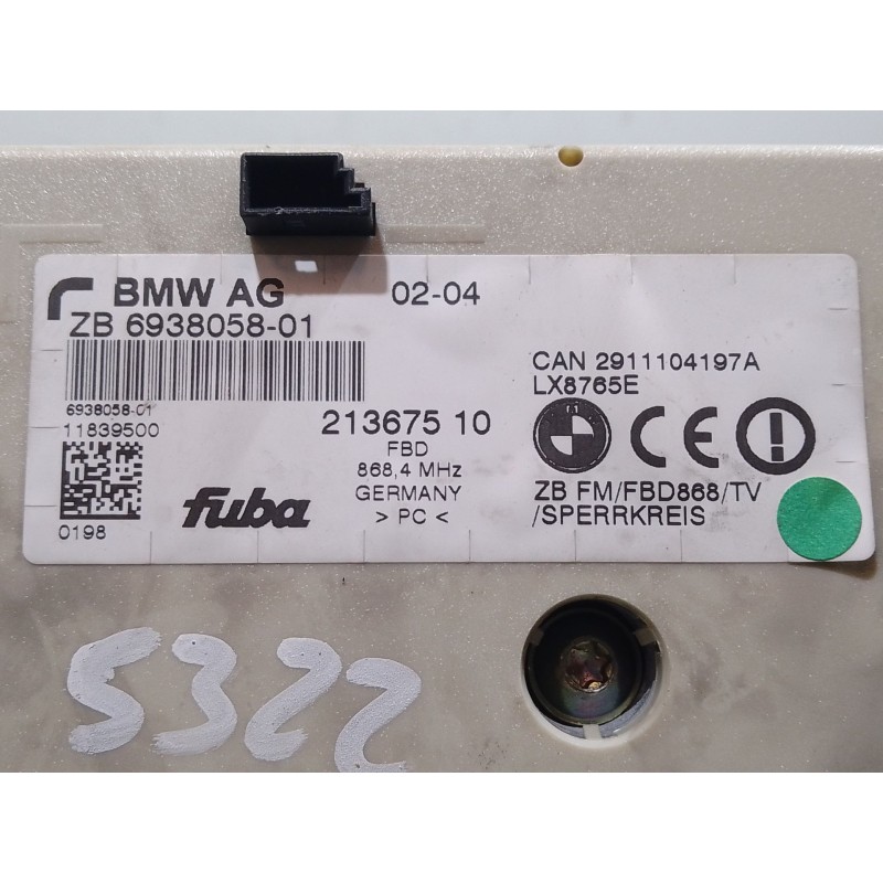 Recambio de modulo electronico para bmw serie 7 (e65/e66) 6.0 cat referencia OEM IAM ZB693805801 CAN2911104197A 21367510