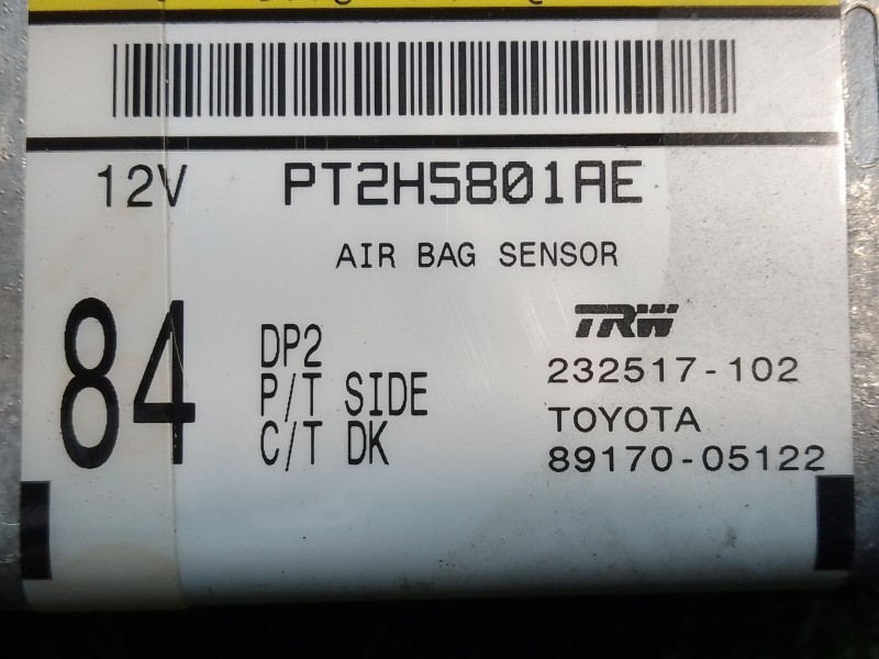Recambio de centralita airbag para toyota avensis (_t25_) 2.2 d-4d (adt251_) referencia OEM IAM 8917005122 PT2H5801AE 232517102