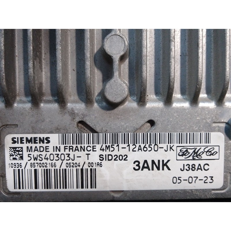 Recambio de centralita motor uce para ford focus c-max (cap) 1.8 tdci turbodiesel cat referencia OEM IAM 4M5112A650JK 3ANK 5WS40