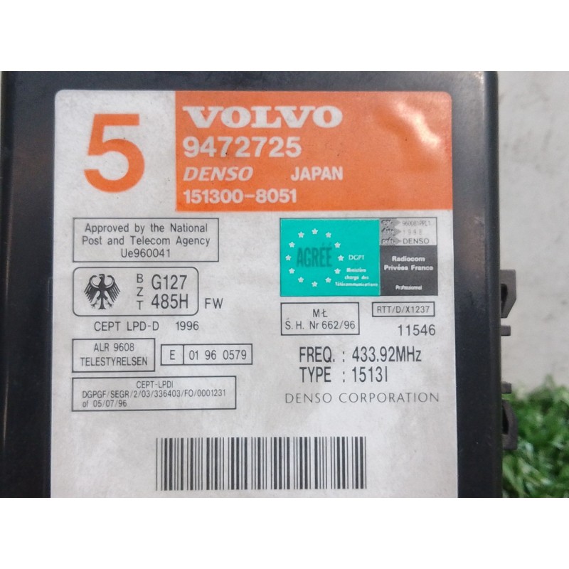 Recambio de modulo electronico para volvo s70 (874) 2.5 tdi referencia OEM IAM 9472725 9472725 1513008051