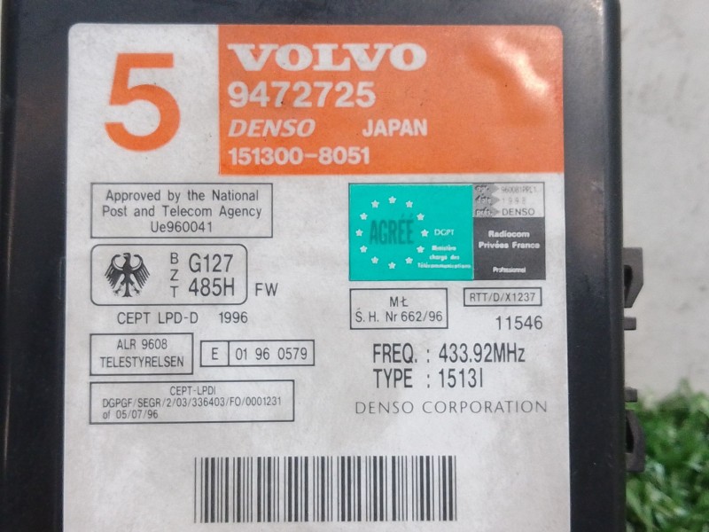 Recambio de modulo electronico para volvo s70 (874) 2.5 tdi referencia OEM IAM 9472725 9472725 1513008051