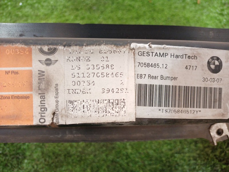 Recambio de refuerzo paragolpes delantero para bmw 1 (e87) 116 i referencia OEM IAM 705846512 705846512 51127058465