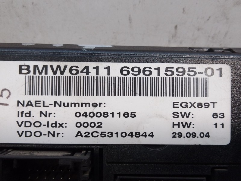 Recambio de mando calefaccion / aire acondicionado para bmw 1 (e87) 116 i referencia OEM IAM 6411696159501 A2C53104844 040081165