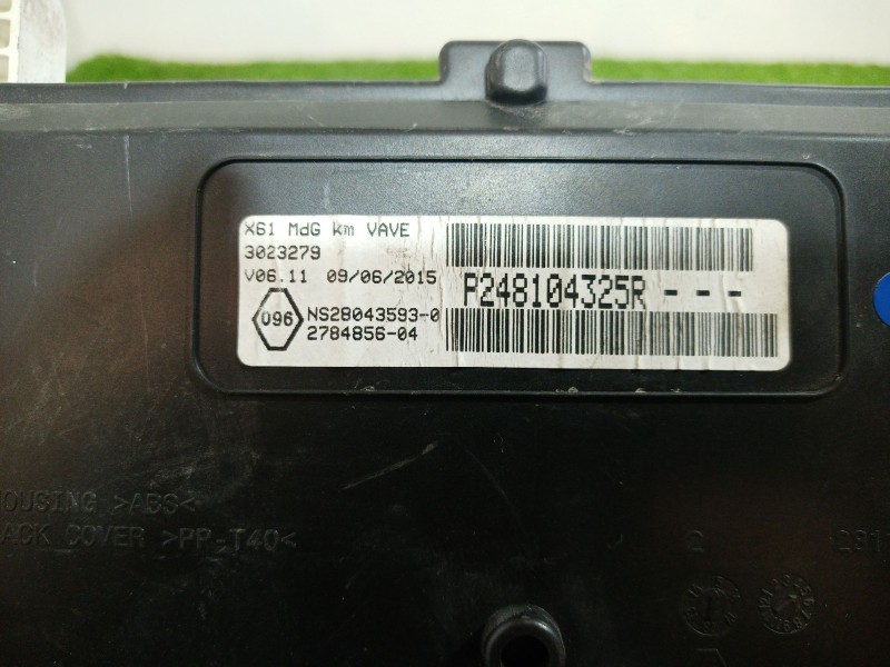 Recambio de cuadro instrumentos para renault kangoo ii break referencia OEM IAM P248104325R P248104325R P248104325