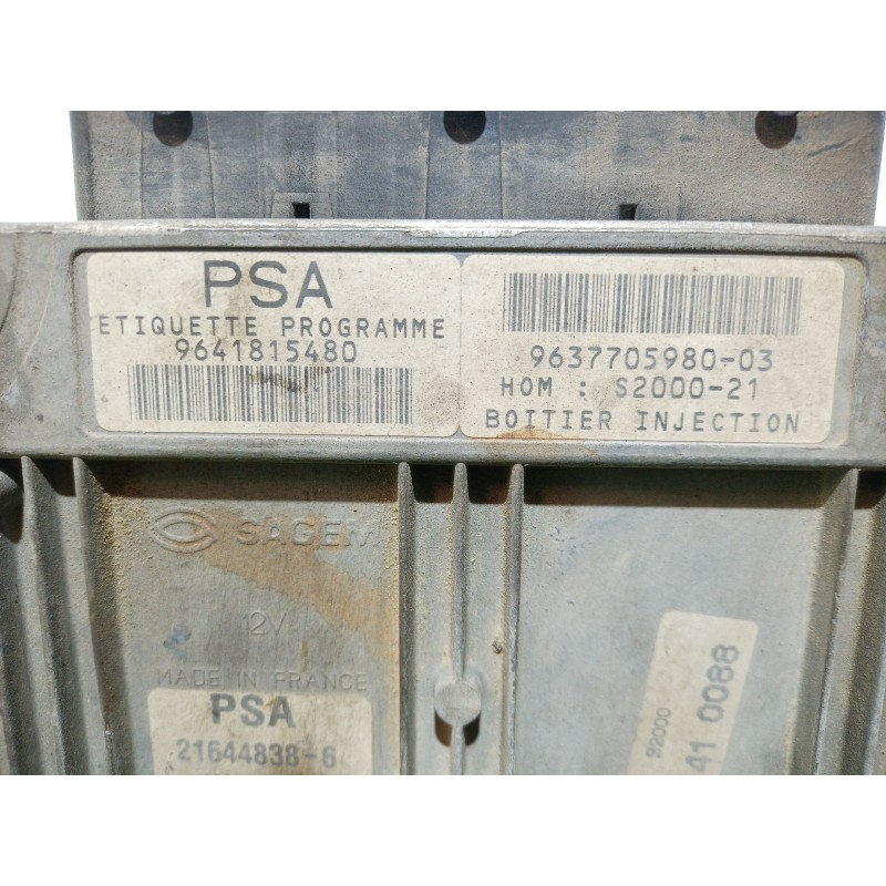 Recambio de centralita motor uce para citroën saxo 1.1 monaco referencia OEM IAM 9641815480 S200021 963770598003