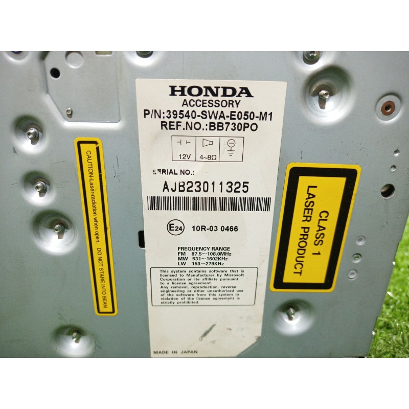 Recambio de sistema audio / radio cd para honda cr-v (re) executive referencia OEM IAM 39540SWAE050M1 39540SWAE050M1 39540SWAE05