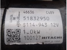 Recambio de motor arranque para fiat panda (169) 1.2 8v alessi referencia OEM IAM 51832950 100127 S114943