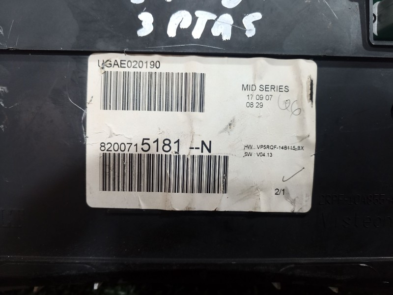 Recambio de cuadro instrumentos para renault clio iii referencia OEM IAM 8200715181N 8200715181N 2RPF10A855AE Recambio de cuadro instrumentos para renault clio iii referencia OEM IAM 8200715181N 8200715181N 2RPF10A855AE
