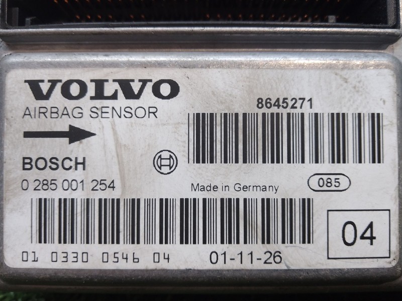 Recambio de centralita airbag para volvo s60 berlina referencia OEM IAM 0285001254 010330054604 8645271