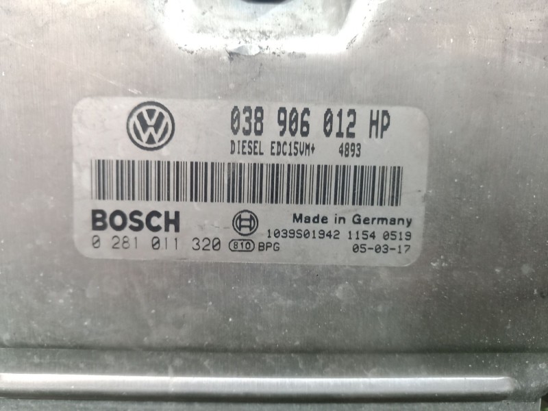 Recambio de centralita motor uce para seat ibiza (6l1) referencia OEM IAM 038906012HP 1039S01942 0281011320 Recambio de centralita motor uce para seat ibiza (6l1) referencia OEM IAM 038906012HP 1039S01942 0281011320