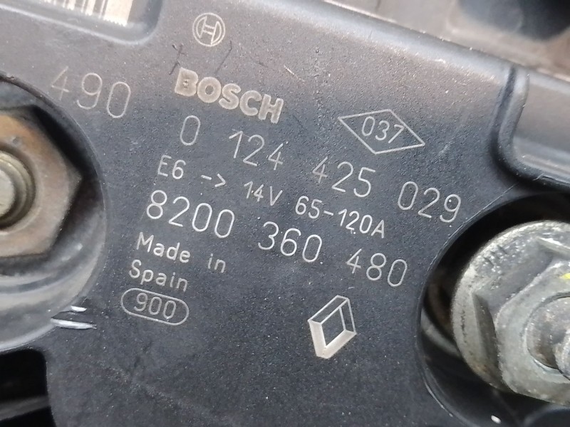 Recambio de alternador para renault modus 1.5 dci diesel referencia OEM IAM 0124425029 0124425029 8200360480