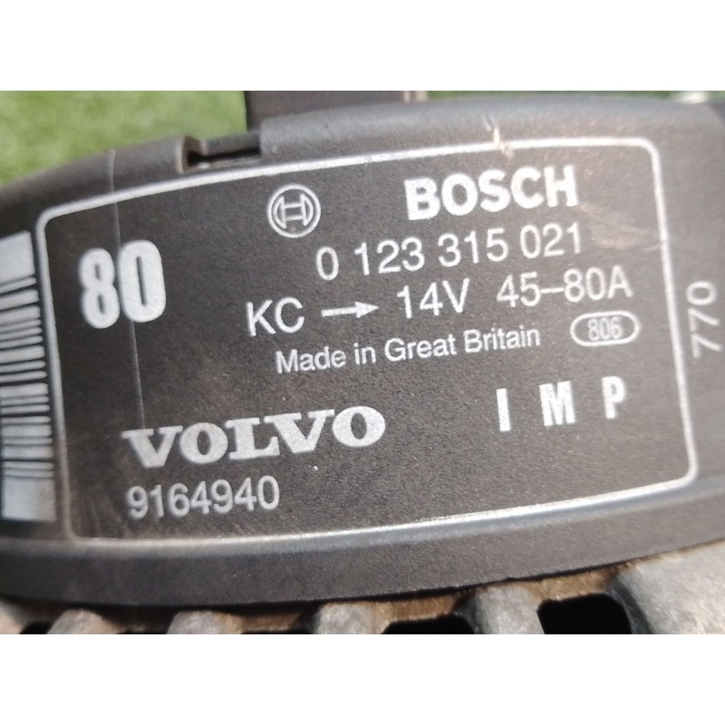 Recambio de alternador para volvo s40 berlina 1.8 16v referencia OEM IAM 0123315021 0123315021 9164940