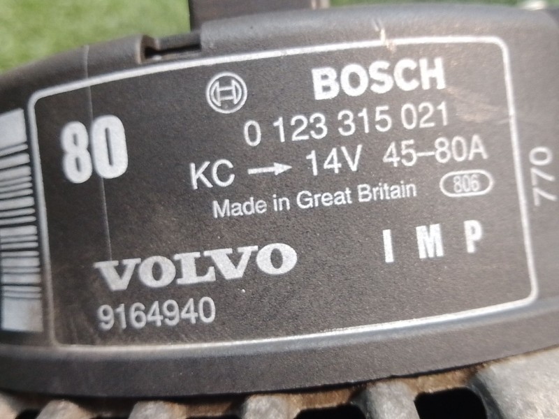 Recambio de alternador para volvo s40 berlina 1.8 16v referencia OEM IAM 0123315021 0123315021 9164940