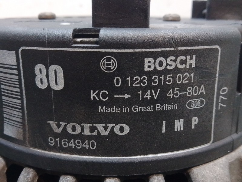 Recambio de alternador para volvo s40 berlina 1.8 16v referencia OEM IAM 0123315021 0123315021 9164940