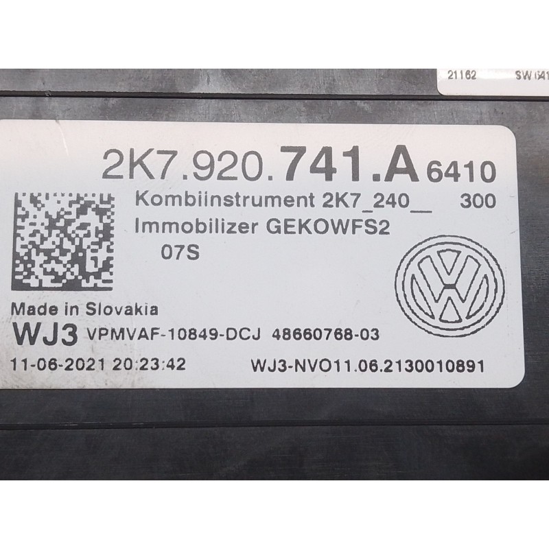 Recambio de cuadro instrumentos para volkswagen caddy v skn / bbdtrex0 2.0 tdi 102cv / 75kw referencia OEM IAM 2K7920741A6410 4B