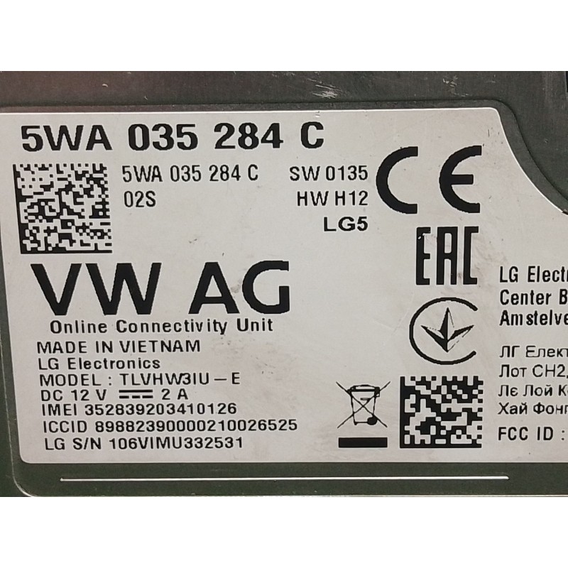 Recambio de modulo electronico para volkswagen caddy v skn / bbdtrex0 2.0 tdi 102cv / 75kw referencia OEM IAM   