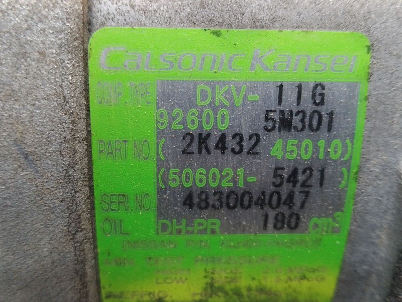 Recambio de compresor aire acondicionado para nissan x-trail (t30) comfort referencia OEM IAM 926005M301 5060215421 483004047