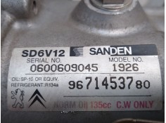 Recambio de compresor aire acondicionado para peugeot 206 berlina 1.1 referencia OEM IAM 9671453780 SD6V12 0600609045