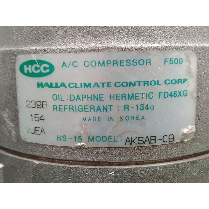 Recambio de compresor aire acondicionado para hyundai coupe (rd) 1.6 16v cat referencia OEM IAM AKSAB09 AKSAB09 2396154VJEA