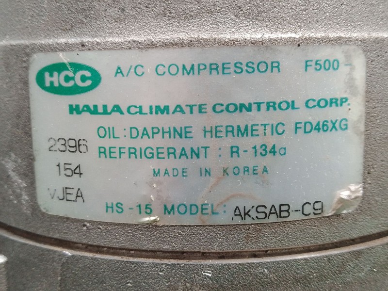 Recambio de compresor aire acondicionado para hyundai coupe (rd) 1.6 16v cat referencia OEM IAM AKSAB09 AKSAB09 2396154VJEA