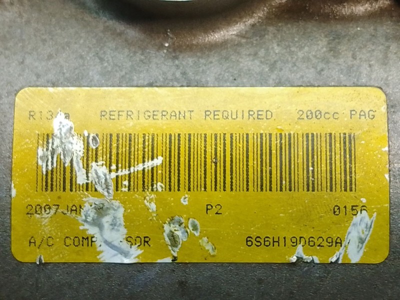 Recambio de compresor aire acondicionado para ford fiesta (cbk) ambiente referencia OEM IAM 6S6H19D629A 6S6H19D629A 6S6H19D629A