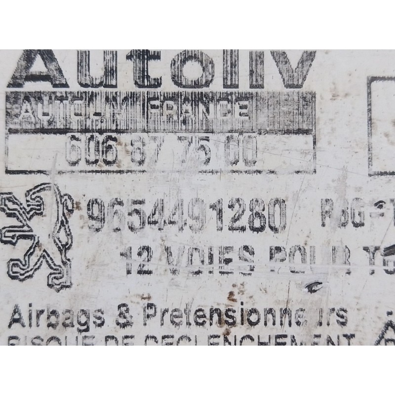Recambio de centralita airbag para peugeot 307 cc (3b) 2.0 hdi 135 referencia OEM IAM 9654491280 9654491280 606877500
