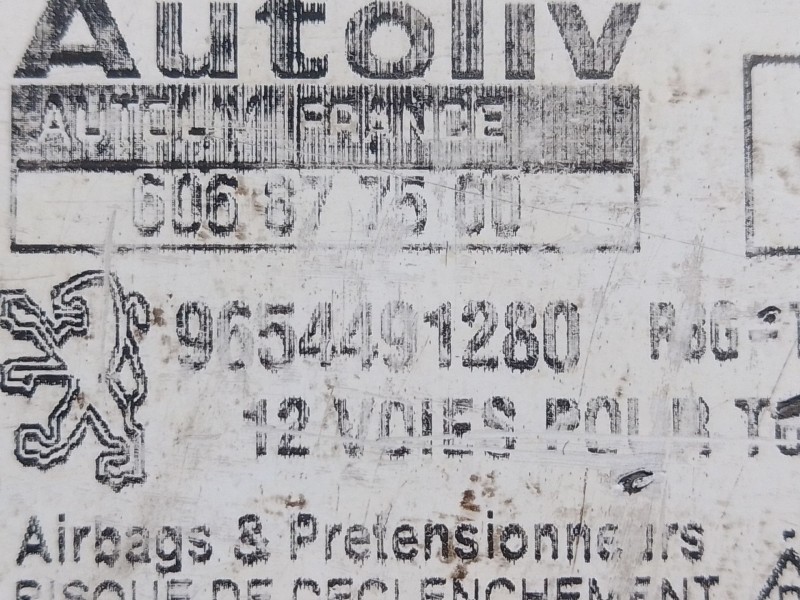 Recambio de centralita airbag para peugeot 307 cc (3b) 2.0 hdi 135 referencia OEM IAM 9654491280 9654491280 606877500