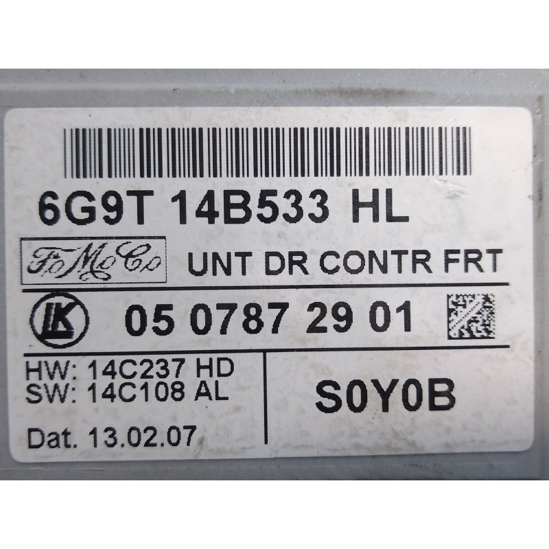Recambio de modulo electronico para ford s-max (wa6) 2.0 tdci referencia OEM IAM 6G9T14B533 14C237HD 0507872901