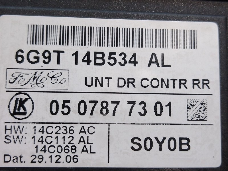 Recambio de modulo electronico para ford s-max (wa6) 2.0 tdci referencia OEM IAM 0507877301  