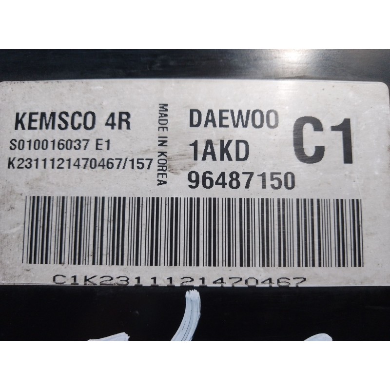 Recambio de centralita motor uce para daewoo tacuma (u100) 1.6 referencia OEM IAM 96487150 S010016037E1 1AKD