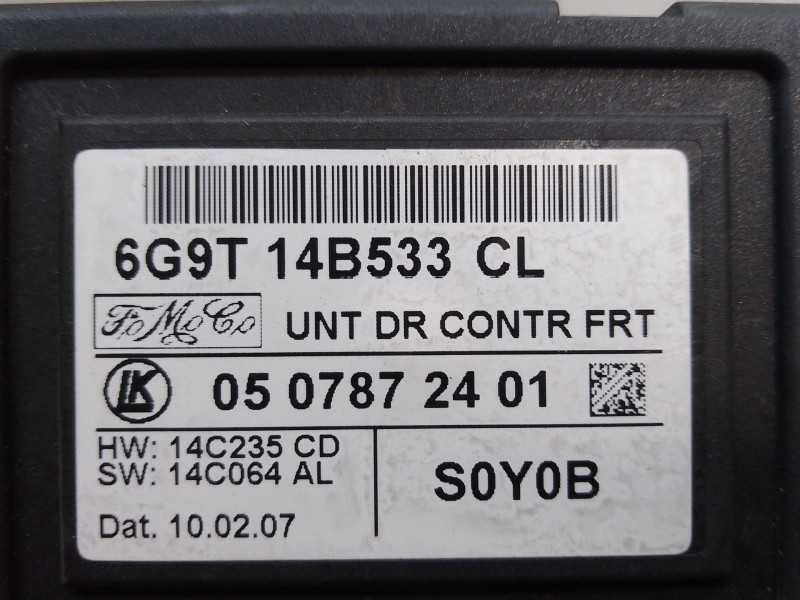 Recambio de modulo electronico para ford s-max (wa6) 2.0 tdci referencia OEM IAM 6G9T14B533CL SOY0B 0507872401