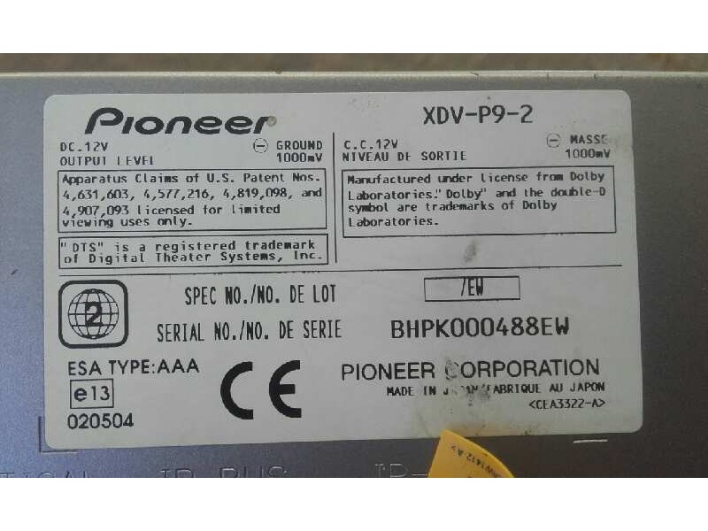 Recambio de sistema dvd para » otros... modelos referencia OEM IAM AVRW6100 BIMD000860EW BHPK000488EW