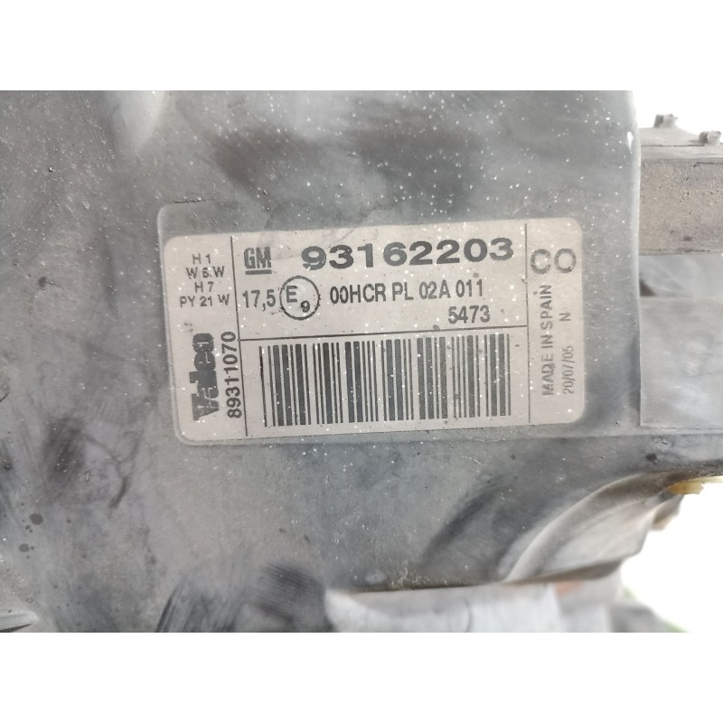 Recambio de faro izquierdo para opel tigra twintop (x04) 1.3 cdti (r97) referencia OEM IAM 93162203 93162203 89311070