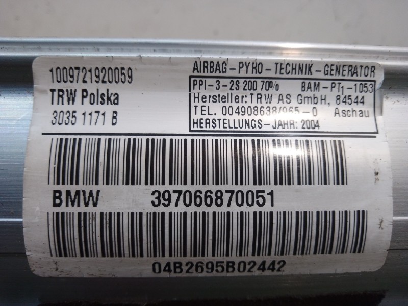 Recambio de airbag delantero derecho para bmw 1 (e87) 116 i referencia OEM IAM 30351171B 04B2695B02442 397066870051