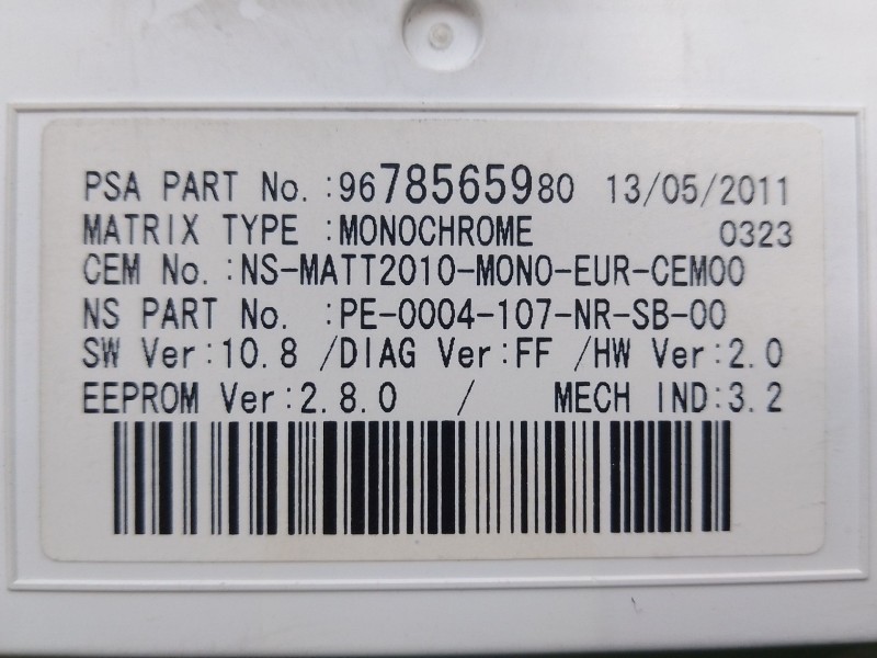 Recambio de cuadro instrumentos para peugeot 508 i (8d_) 2.0 hdi referencia OEM IAM 9678565980 50300307021111 9800420280