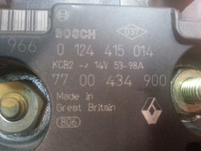 Recambio de alternador para renault megane i fase 2 berlina (ba0) 1.6 referencia OEM IAM 7700434900- 0124415014 7700434900-
