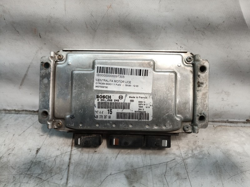 Recambio de centralita motor uce para citroën saxo 1.1 furio referencia OEM IAM 9637838780 0261206246 1115219