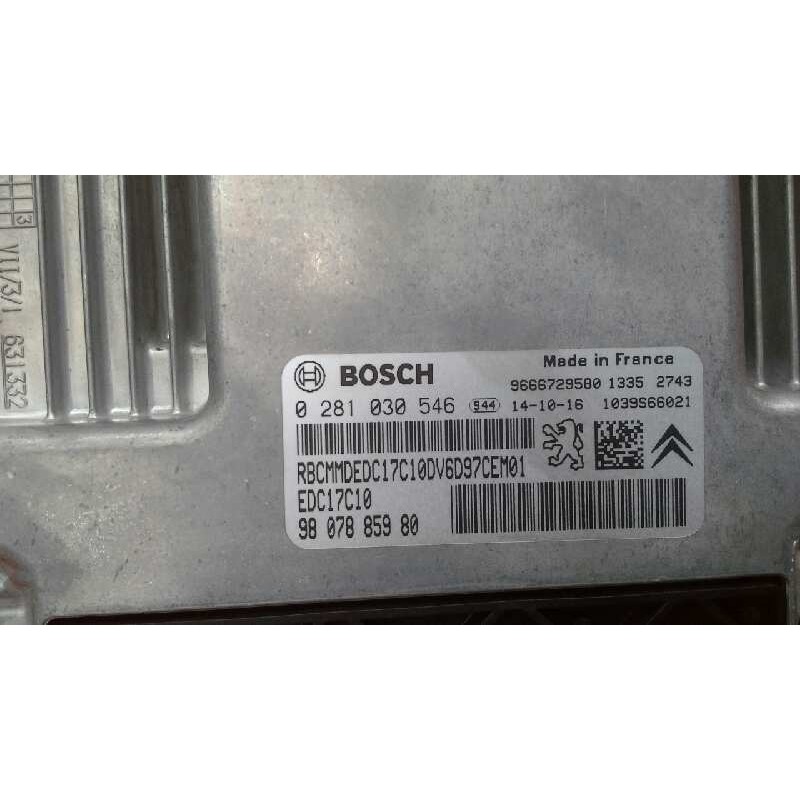 Recambio de centralita motor uce para peugeot partner kasten confort l1 referencia OEM IAM 0281030546 9807885980 0281030546