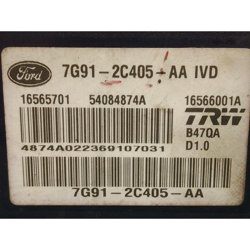 Recambio de abs para ford s-max (wa6) 2.0 tdci referencia OEM IAM 16566001A 54084874A 7G912C405AAIVD