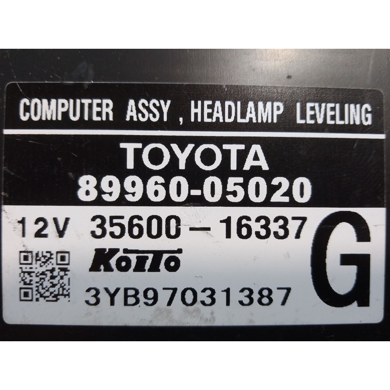 Recambio de modulo electronico para toyota avensis (_t25_) 2.2 d-4d (adt251_) referencia OEM IAM 8996005020 3YB97031387 35600163