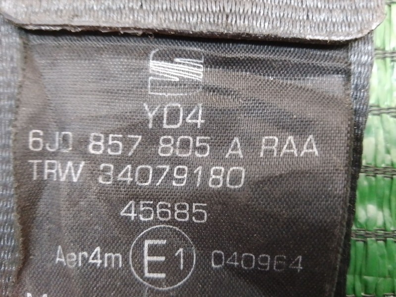 Recambio de cinturon seguridad trasero izquierdo para seat ibiza sc (6j1) emoción referencia OEM IAM 6J0857805ARAA 45685 3407918